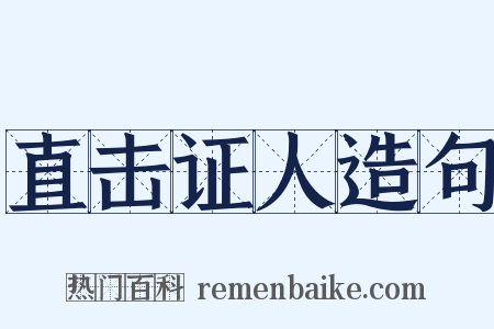 直击证人造句是什么意思的图片